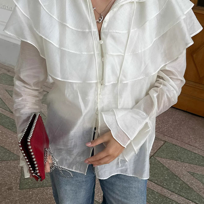Florence Ruffled Bell Sleeve Blouse