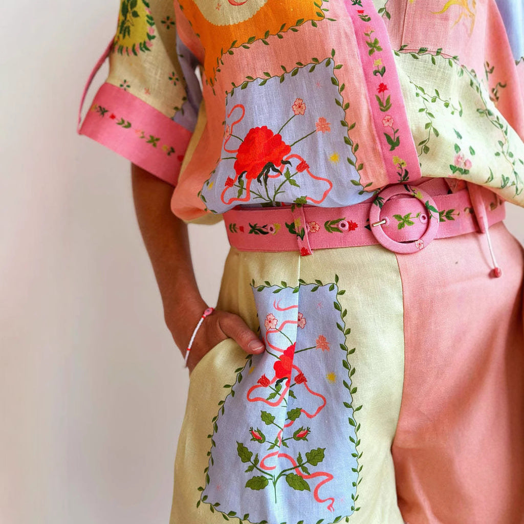 Sorrento Floral Linen Set