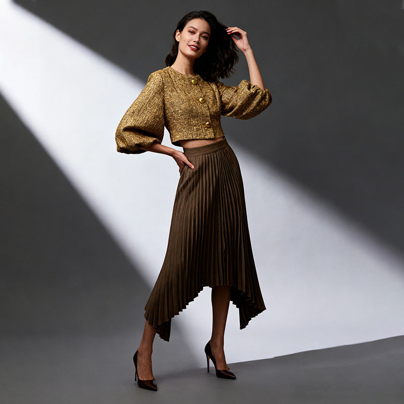 Florence Pleated Midi Skirt