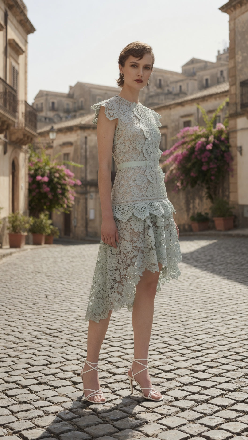 Siena Watercolor Floral Lace Dress