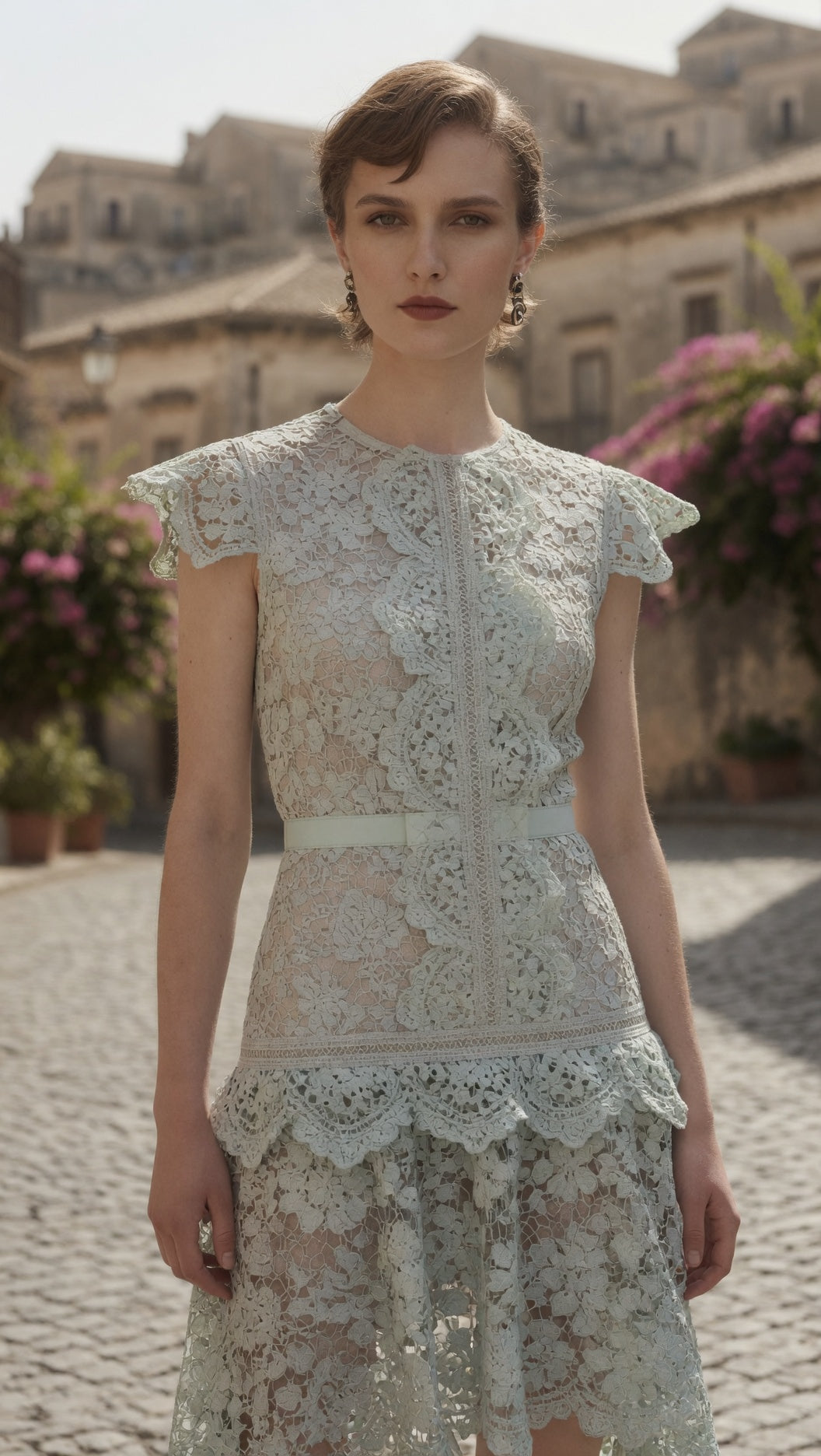 Siena Watercolor Floral Lace Dress